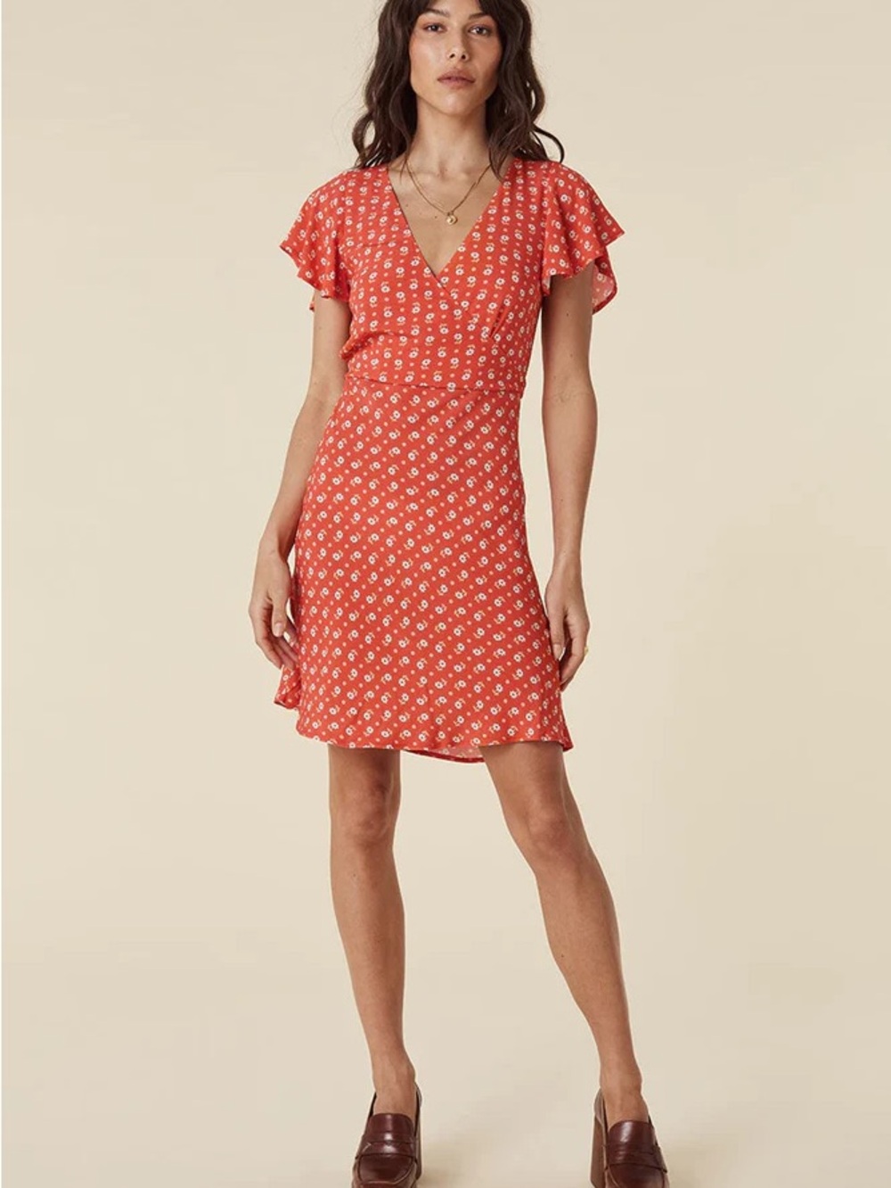 Spell Yellow Rose Bias Mini Dress Desert Rose